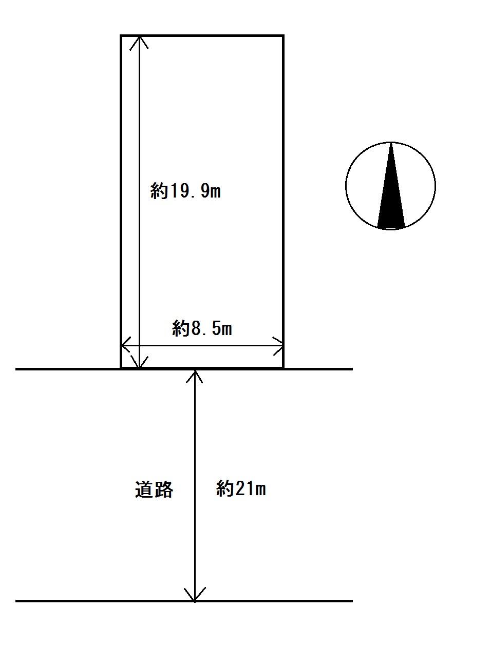 Compartment figure. Land price 21.5 million yen, Land area 171.98 sq m