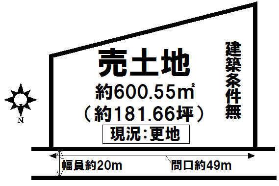 Compartment figure. Land price 30 million yen, Land area 600.55 sq m local land photo