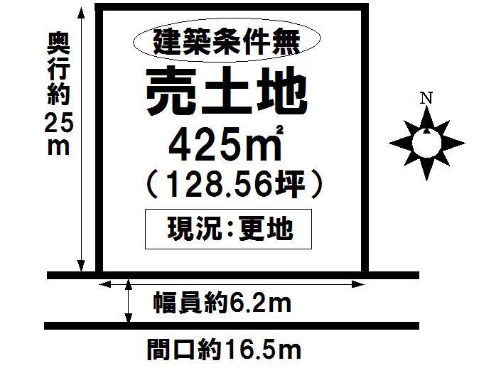 Compartment figure. Land price 9.5 million yen, Land area 425 sq m