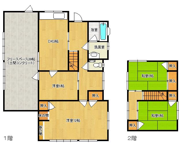 Floor plan. 11.7 million yen, 4DK, Land area 176.79 sq m , Building area 138.07 sq m