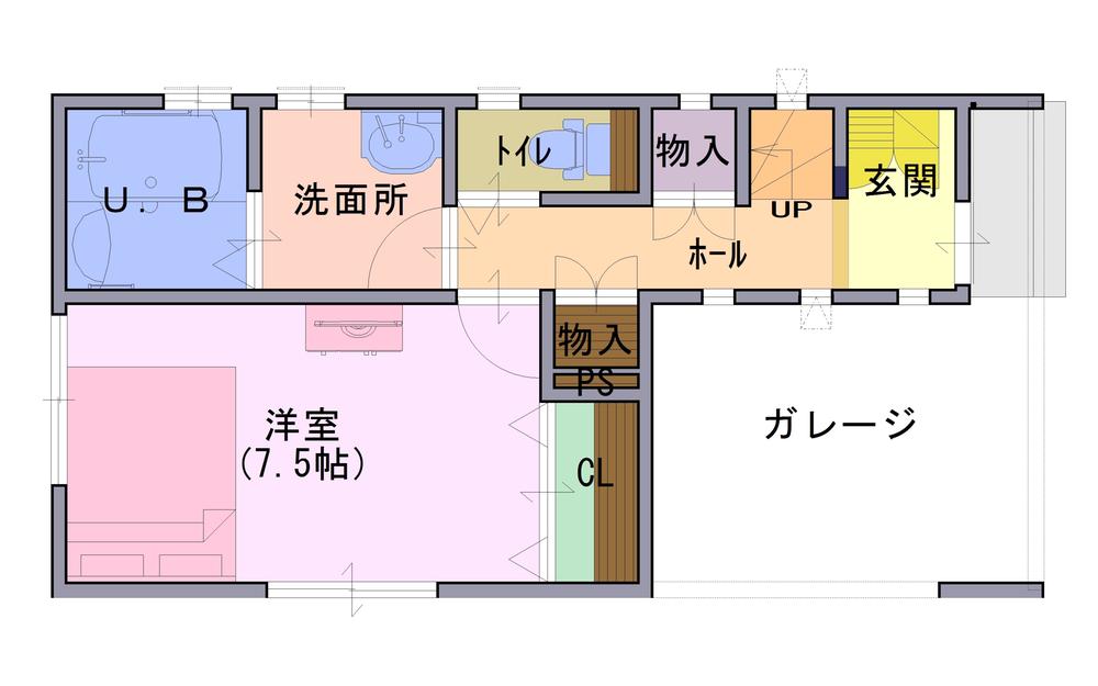 Floor plan. 16,180,000 yen, 2LDK, Land area 73 sq m , Building area 76.59 sq m