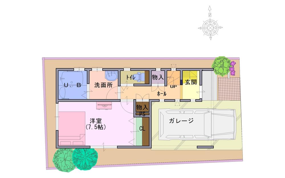 Compartment figure. 16,180,000 yen, 2LDK, Land area 73 sq m , Building area 76.59 sq m