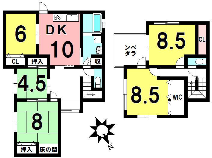 Floor plan. 12.9 million yen, 5DK, Land area 206.77 sq m , Building area 125.88 sq m