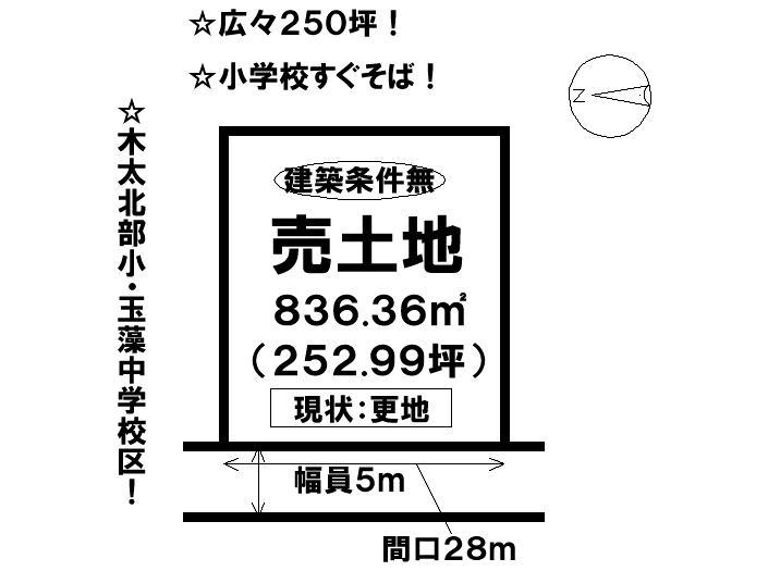 Compartment figure. Land price 43 million yen, Land area 836.36 sq m