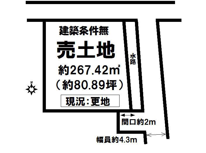 Compartment figure. Land price 4.2 million yen, Land area 267.42 sq m