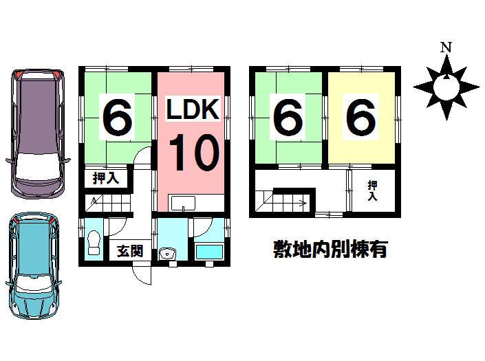 Floor plan. 8.9 million yen, 3LDK, Land area 306.93 sq m , Building area 69.55 sq m local appearance photo