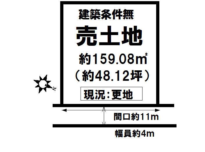 Compartment figure. Land price 3.5 million yen, Land area 159.08 sq m