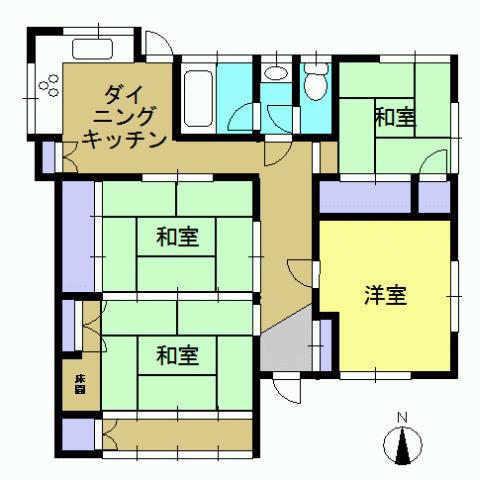 Floor plan. 8.8 million yen, 4DK, Land area 238.37 sq m , Is Heike residential 4LDK of building area 85.76 sq m bright south-facing