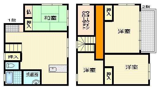 Floor plan. 15.8 million yen, 4LDK, Land area 243.38 sq m , Building area 111.9 sq m