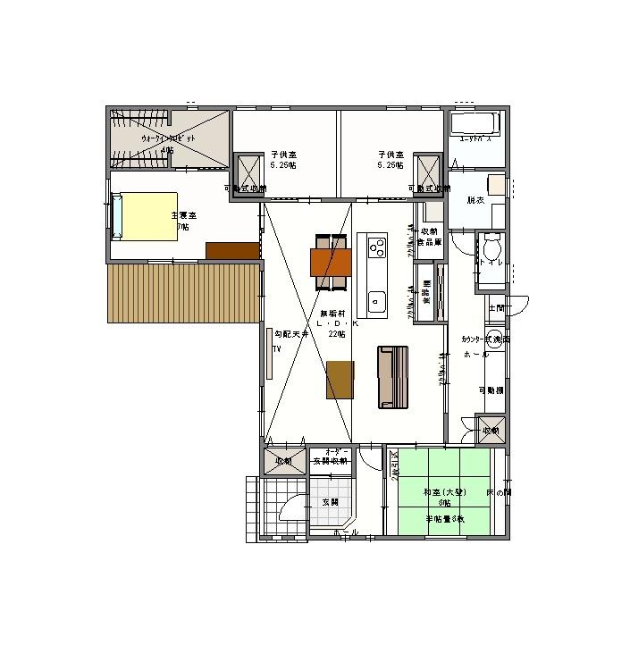 Floor plan. 26,270,000 yen, 4LDK + S (storeroom), Land area 235.84 sq m , Building area 110.96 sq m This spacious floor plan!