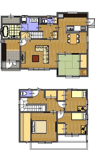 Floor plan. 25,800,000 yen, 4LDK, Land area 197.89 sq m , Building area 118.41 sq m