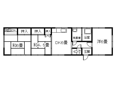 Floor plan. 4.5 million yen, 3DK, Land area 130.02 sq m , Building area 52.99 sq m