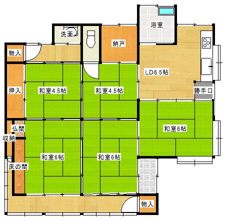 Floor plan. 3.3 million yen, 5DK, Land area 470 sq m , Building area 101.52 sq m