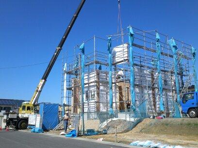 Other. No. B land model house under construction (H25.10)