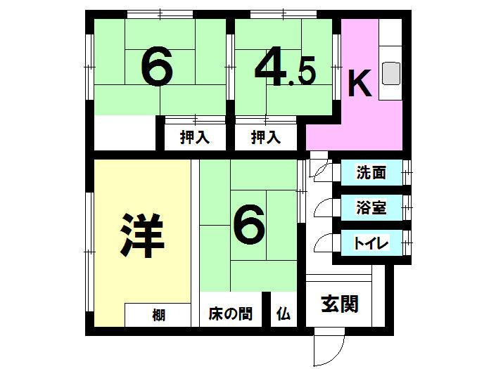 Floor plan. 9 million yen, 4K, Land area 244.97 sq m , Building area 79.83 sq m