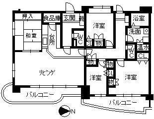 Floor plan. 4LDK, Price 20 million yen, Footprint 150.04 sq m , Balcony area 28.36 sq m