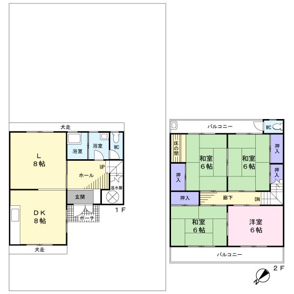 Floor plan. 17.8 million yen, 5DK, Land area 155.36 sq m , Building area 91.54 sq m