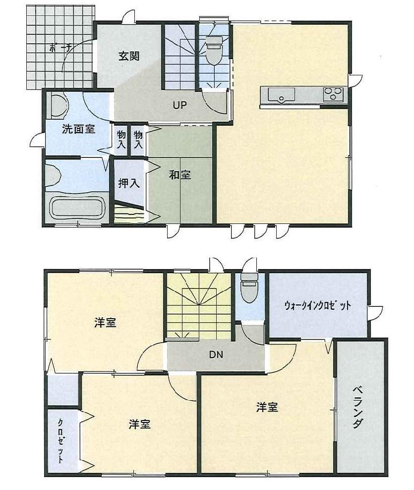 Floor plan. 24,200,000 yen, 4LDK + S (storeroom), Land area 98.7 sq m , Building area 88.59 sq m