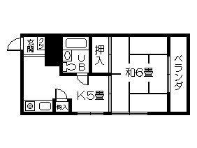 Floor plan. 1K, Price 3.7 million yen, Occupied area 23.14 sq m , Balcony area 4 sq m