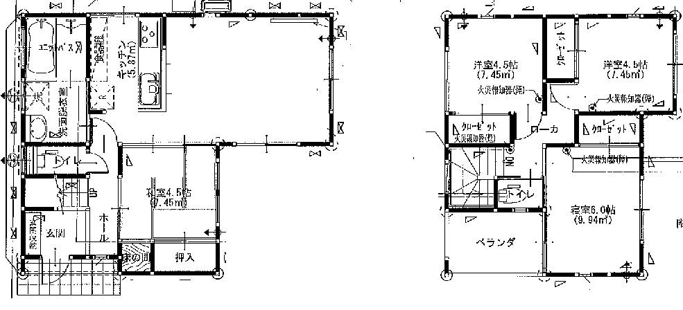 Floor plan. 23.8 million yen, 4LDK, Land area 123.41 sq m , Building area 87.36 sq m
