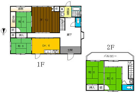 Floor plan. 29,170,000 yen, 5DK, Land area 169.21 sq m , Building area 133 sq m