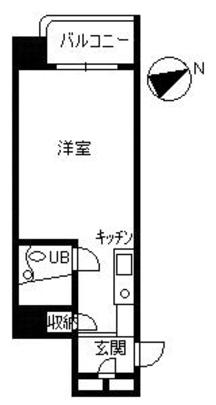 Floor plan. Price 3.3 million yen, Footprint 20.9 sq m , Balcony area 3.01 sq m