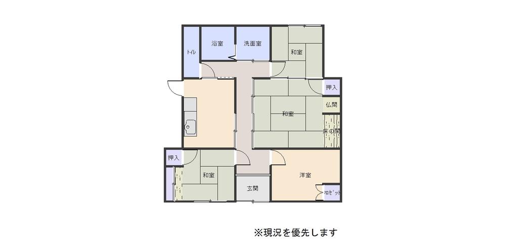 Floor plan. 5.8 million yen, 4DK, Land area 763.61 sq m , Building area 89.71 sq m