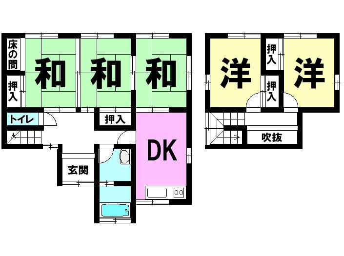 Floor plan. 7.97 million yen, 5DK, Land area 210.4 sq m , Building area 97.43 sq m