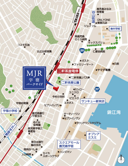 Surrounding environment. Living environment life convenience facility is aligned within walking distance. (Local guide map)