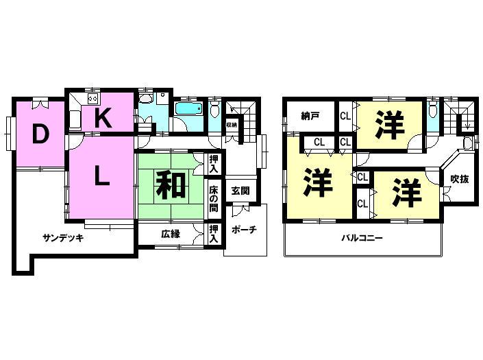 Floor plan. 17.8 million yen, 5LDK, Land area 334.35 sq m , Building area 146.98 sq m