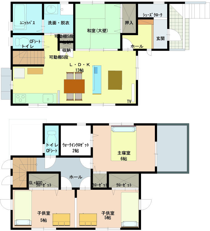 Floor plan. 26,610,000 yen, 4LDK + S (storeroom), Land area 102.81 sq m , Looks like it is a lot housed in a building area of ​​90.26 sq m compact floor plan
