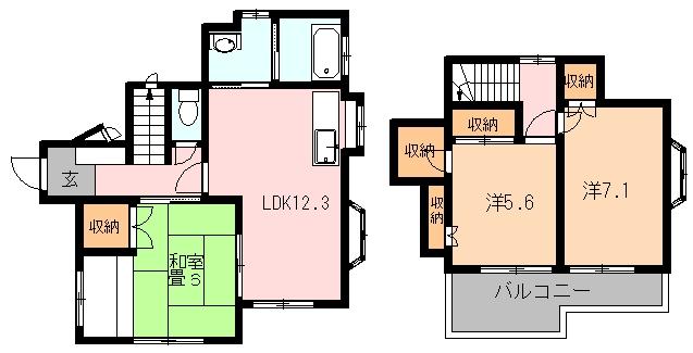 Floor plan. 14.8 million yen, 3LDK, Land area 92.87 sq m , Building area 76.92 sq m