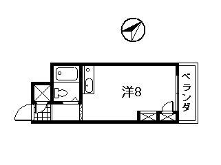 Floor plan. Price 3 million yen, Occupied area 14.62 sq m , Balcony area 2.75 sq m