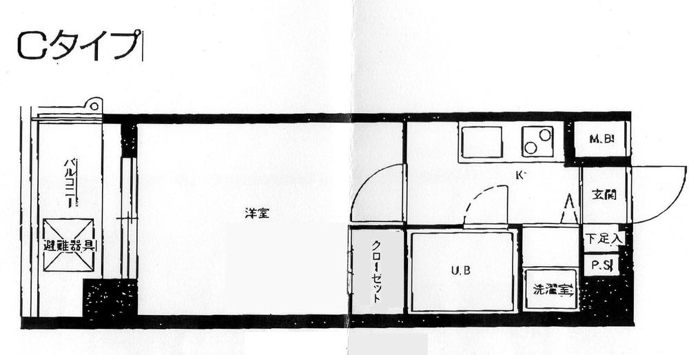 Floor plan. 1K, Price 3.6 million yen, Occupied area 17.38 sq m