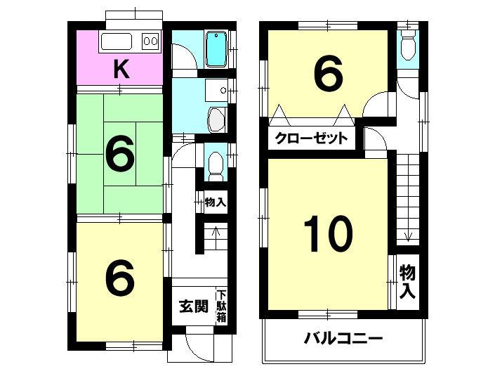Floor plan. 33 million yen, 4K, Land area 101.95 sq m , Building area 77.83 sq m
