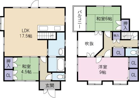 Floor plan. 23.8 million yen, 3LDK, Land area 117.06 sq m , Building area 93.63 sq m