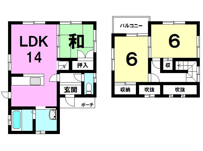 Floor plan. 16.5 million yen, 3LDK, Land area 92.37 sq m , Building area 73.88 sq m