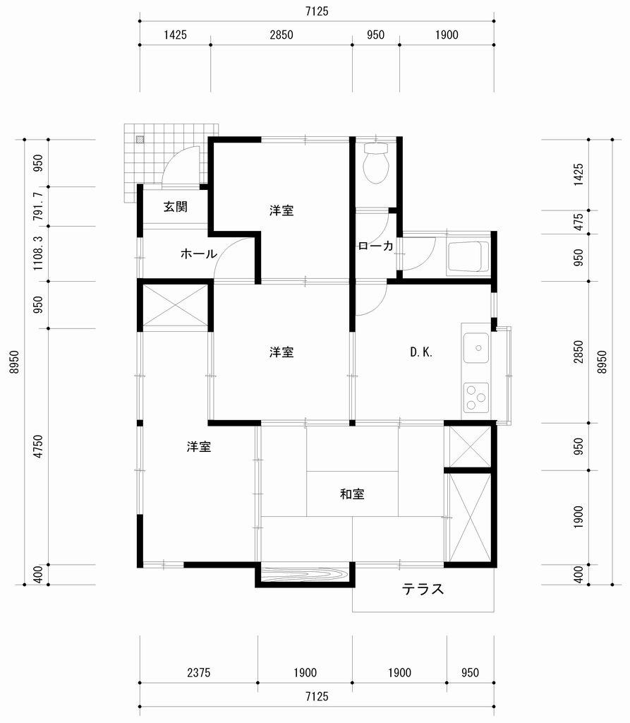 Floor plan. 5.8 million yen, 4DK, Land area 89.77 sq m , Building area 56.71 sq m