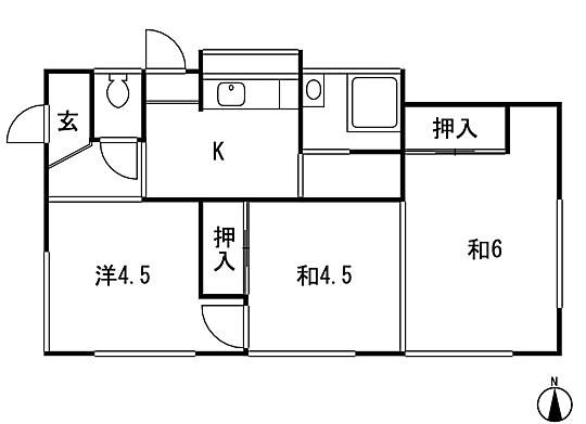 Floor plan. 5.5 million yen, 3K, Land area 131.17 sq m , Building area 51.67 sq m