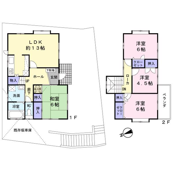 Floor plan. 20.8 million yen, 4LDK, Land area 162.27 sq m , Building area 111 sq m