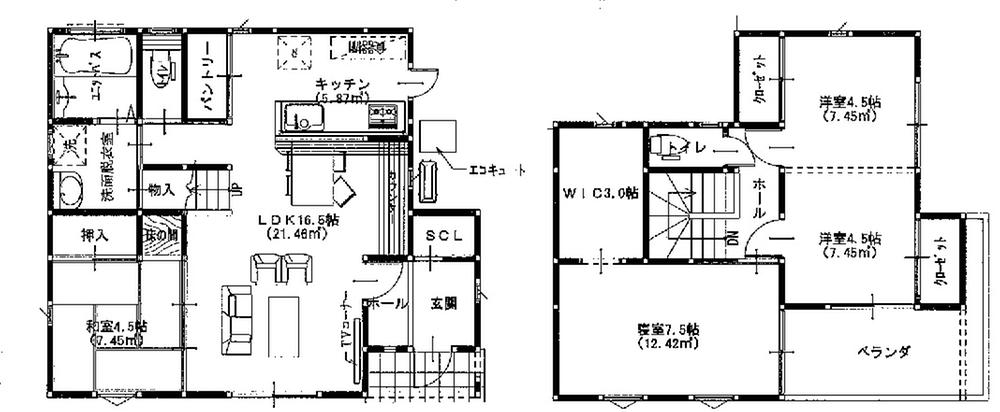Floor plan. 26,800,000 yen, 4LDK + S (storeroom), Land area 149.27 sq m , Building area 99.77 sq m