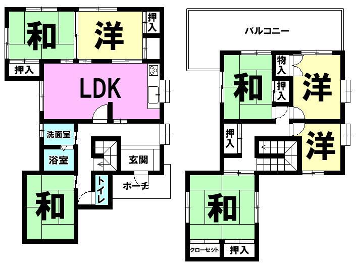 Floor plan. 26,300,000 yen, 7LDK, Land area 422.94 sq m , Building area 163.26 sq m