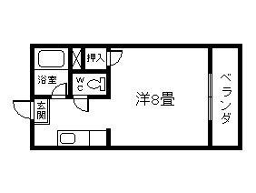 Floor plan. Price 3.2 million yen, Footprint 18.5 sq m , Balcony area 3.5 sq m