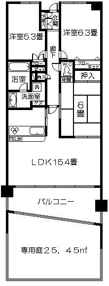 Floor plan. 3LDK, Price 19.3 million yen, Occupied area 72.47 sq m