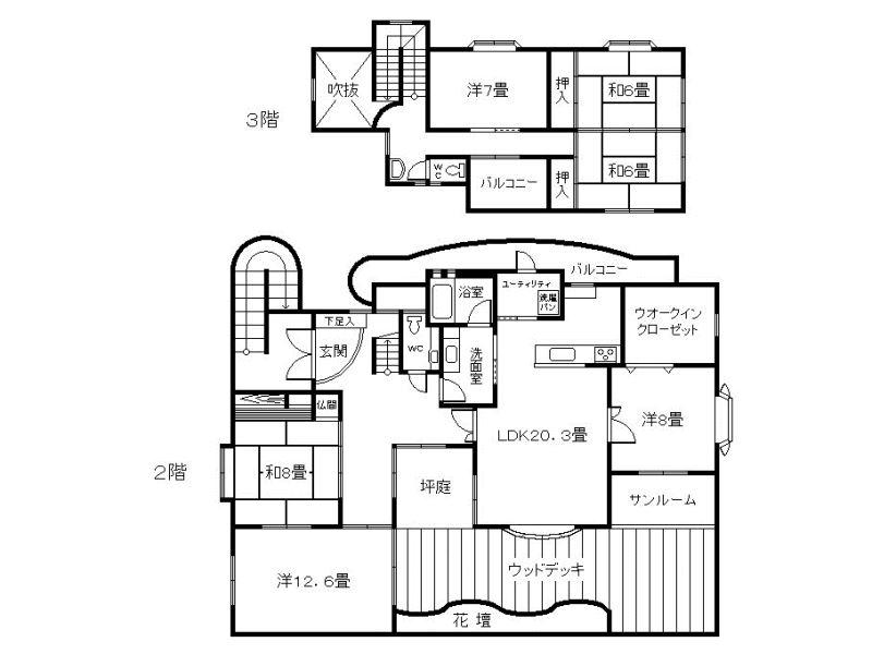 Floor plan. 67 million yen, 6LDK, Land area 271.48 sq m , Building area 239.03 sq m