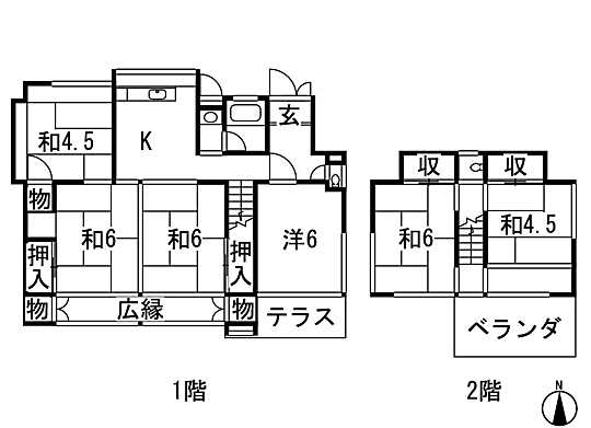 Floor plan. 24,800,000 yen, 6DK, Land area 220.45 sq m , Building area 95.05 sq m