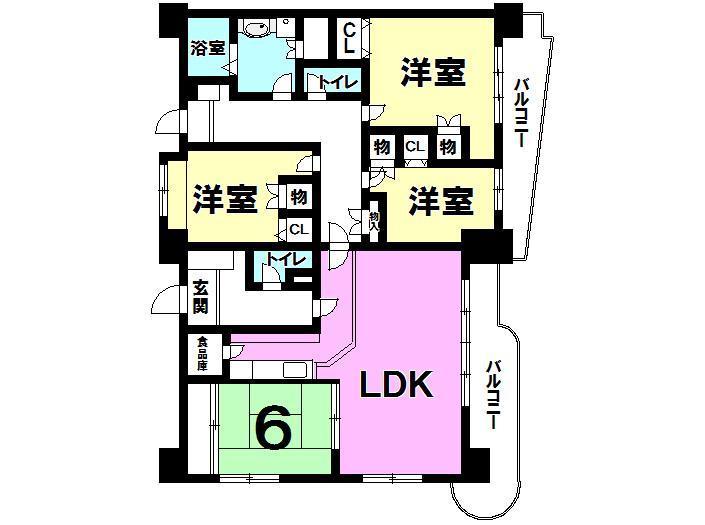 Floor plan. 4LDK, Price 19,800,000 yen, Footprint 150.04 sq m , Balcony area 28.36 sq m