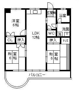 Floor plan. 3LDK, Price 12 million yen, Occupied area 76.16 sq m , Balcony area 9.65 sq m