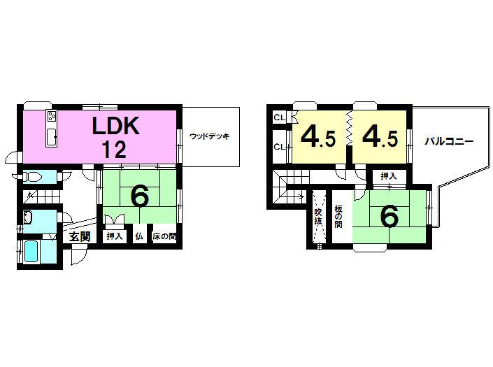 Floor plan. 16.8 million yen, 4LDK, Land area 160.72 sq m , Building area 99.78 sq m