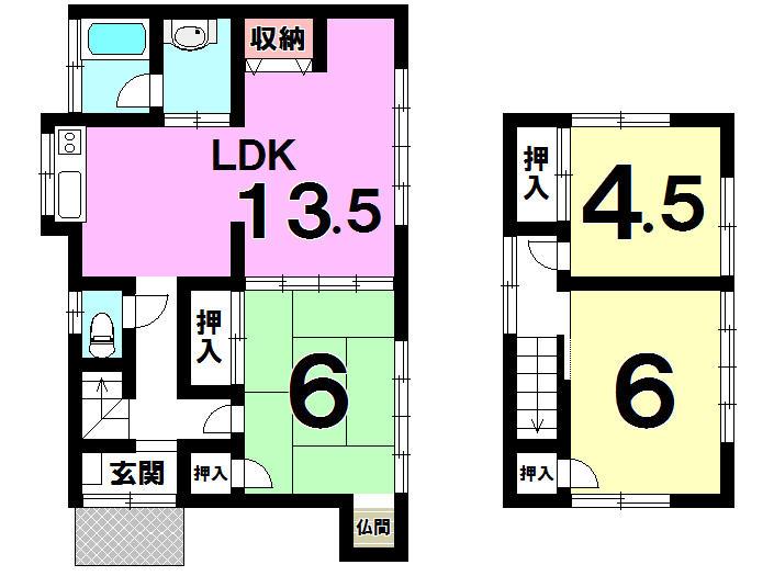 Floor plan. 11.8 million yen, 3LDK, Land area 181.7 sq m , Building area 69.19 sq m